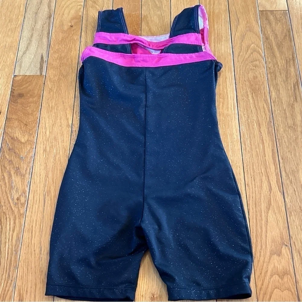 3 Balera Freestyle Little Stars Leotard Biketard Child Small CS Black Blue Pink
